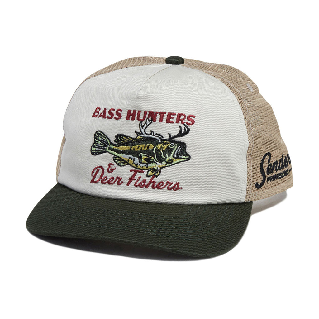 Sendero Deer Fishers Trucker Hat - White