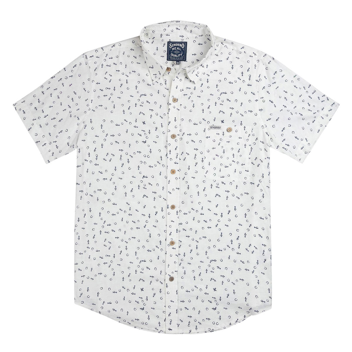 Sendero City Slicker Shirt - Best Of Luck White