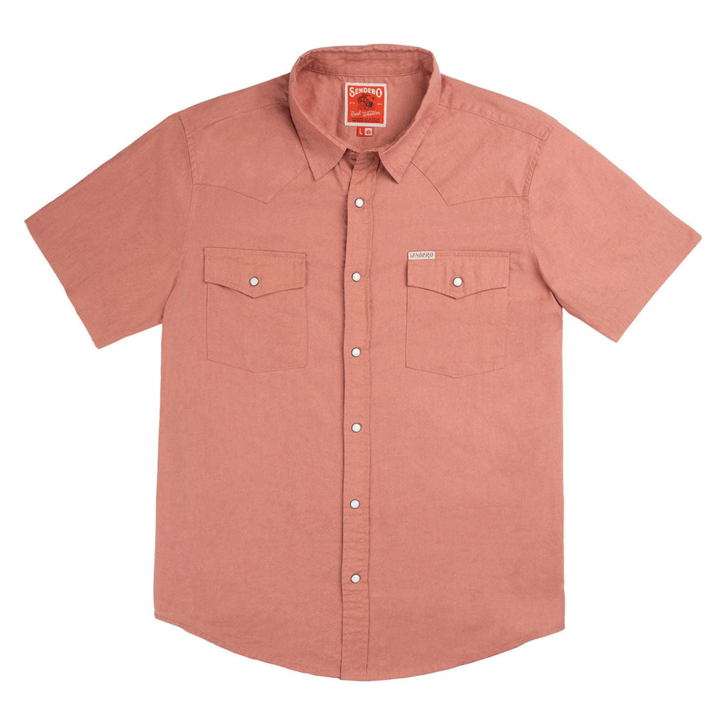 Sendero The Wyatt Pearl Snap Solid Shirt - Nantucket Red