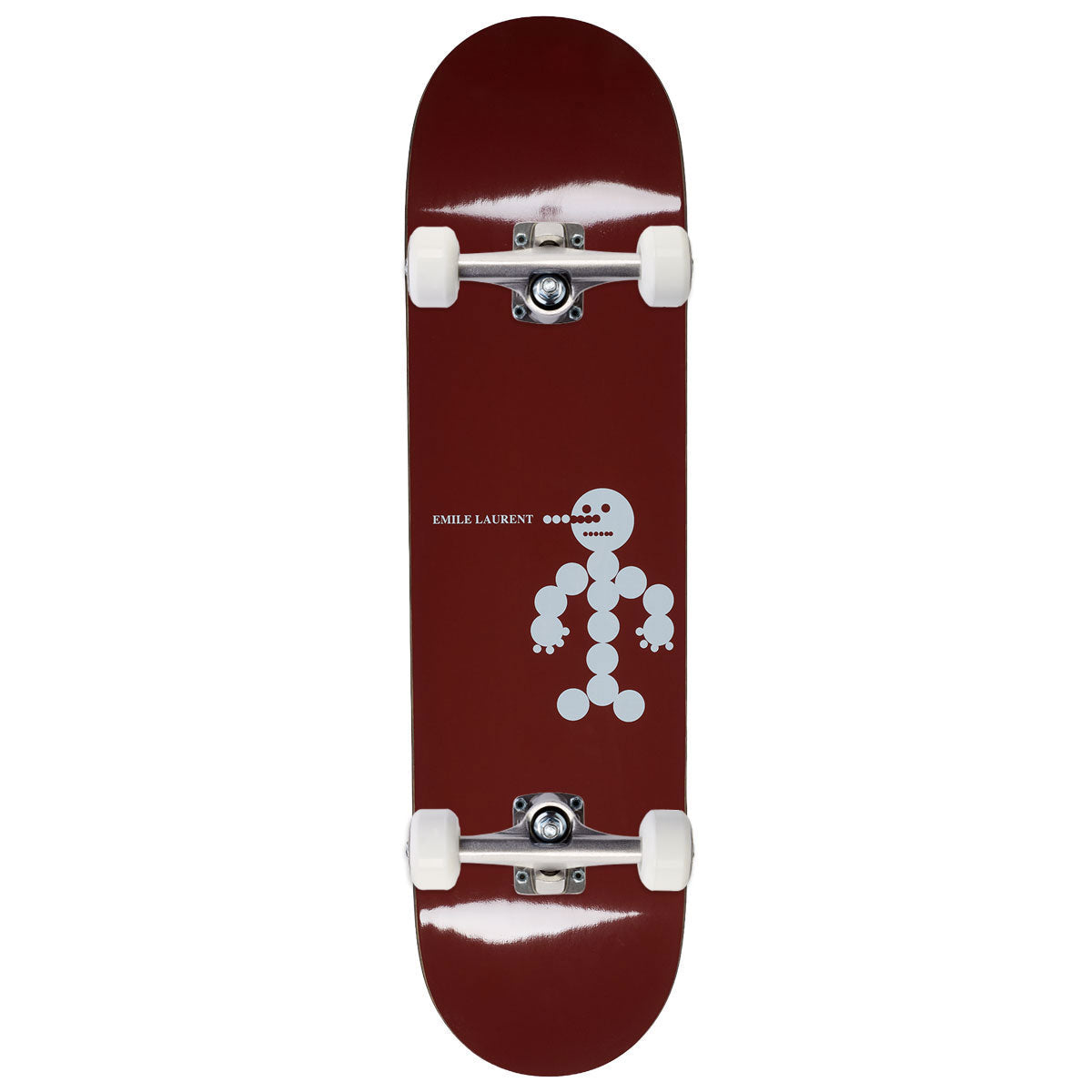 Polar Emile Laurent Snowman Skateboard Complete - Wine - 8.25"