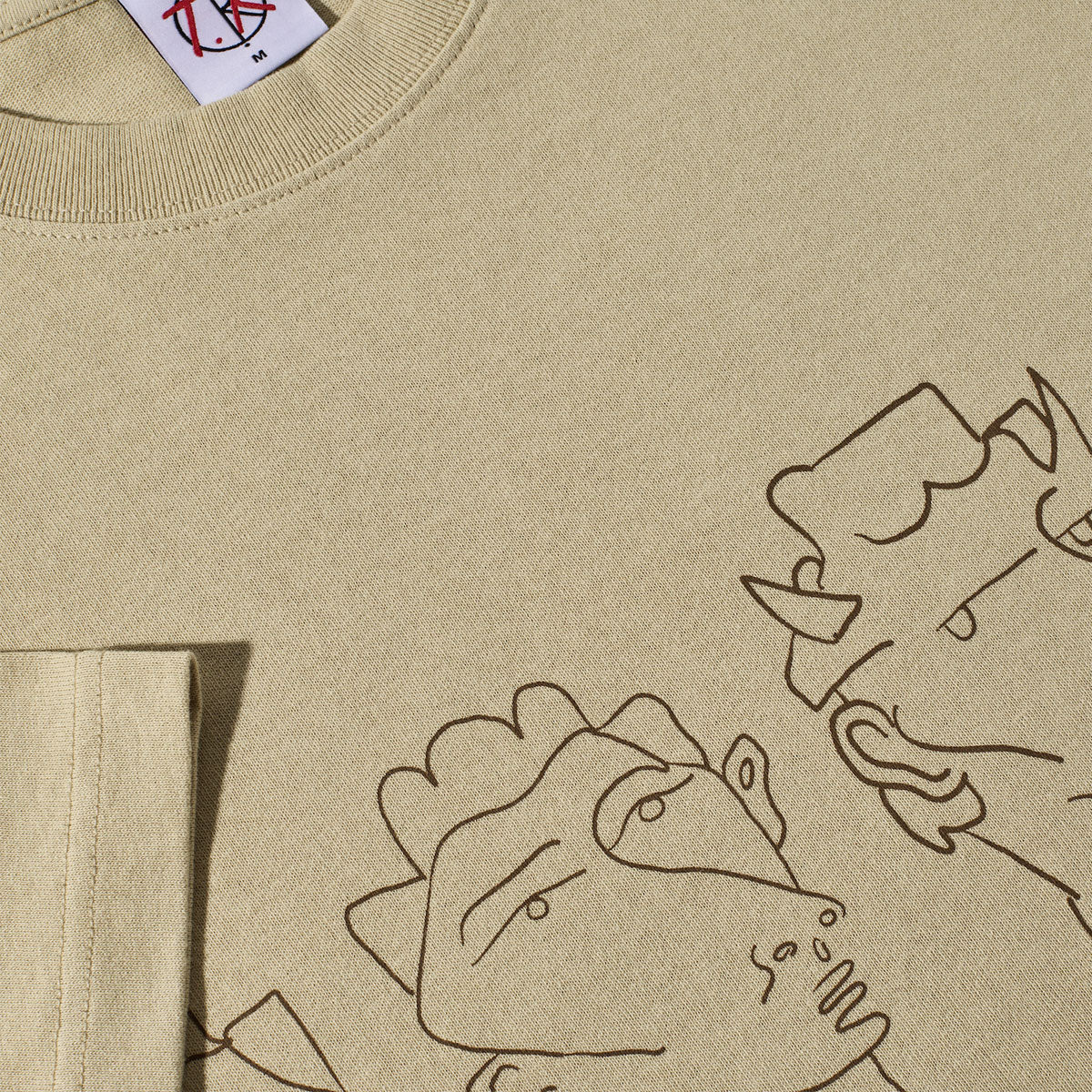 Polar 8 Heads Contrast T-Shirt - Sand/Brown
