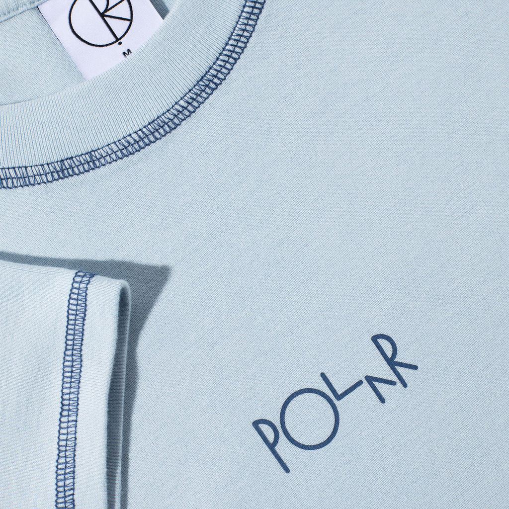 Polar Womens Script Logo Baby T-Shirt - Light Blue/Dark Blue