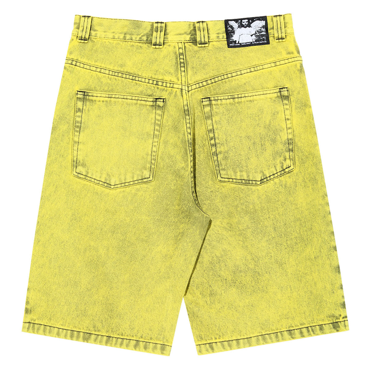 Polar Angel Child Big Boy Shorts - Lemon Black