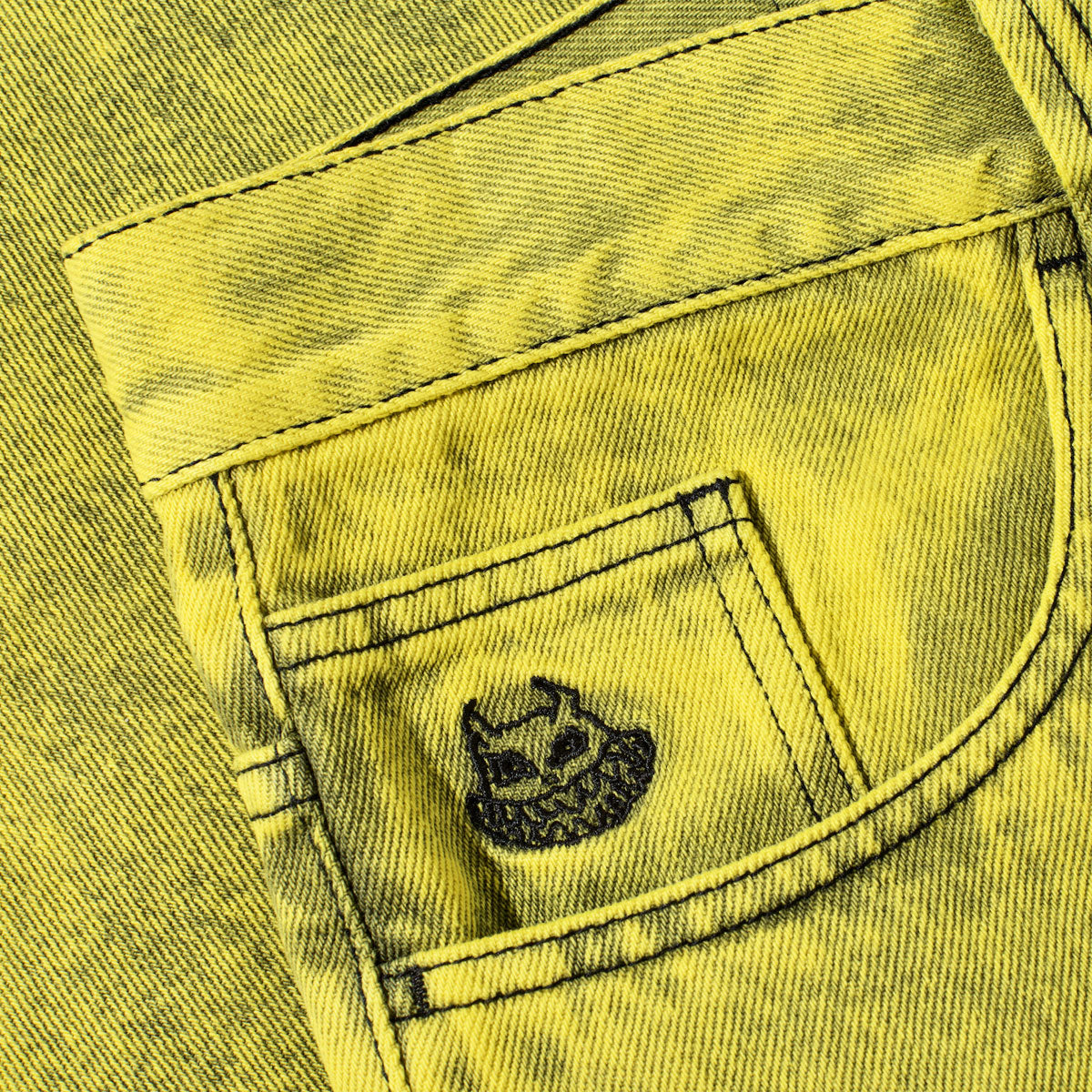 Polar Angel Child Big Boy Shorts - Lemon Black