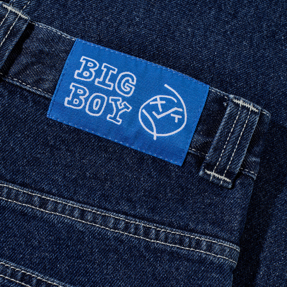 Polar Big Boy Jeans - Dark Blue/White Stitching