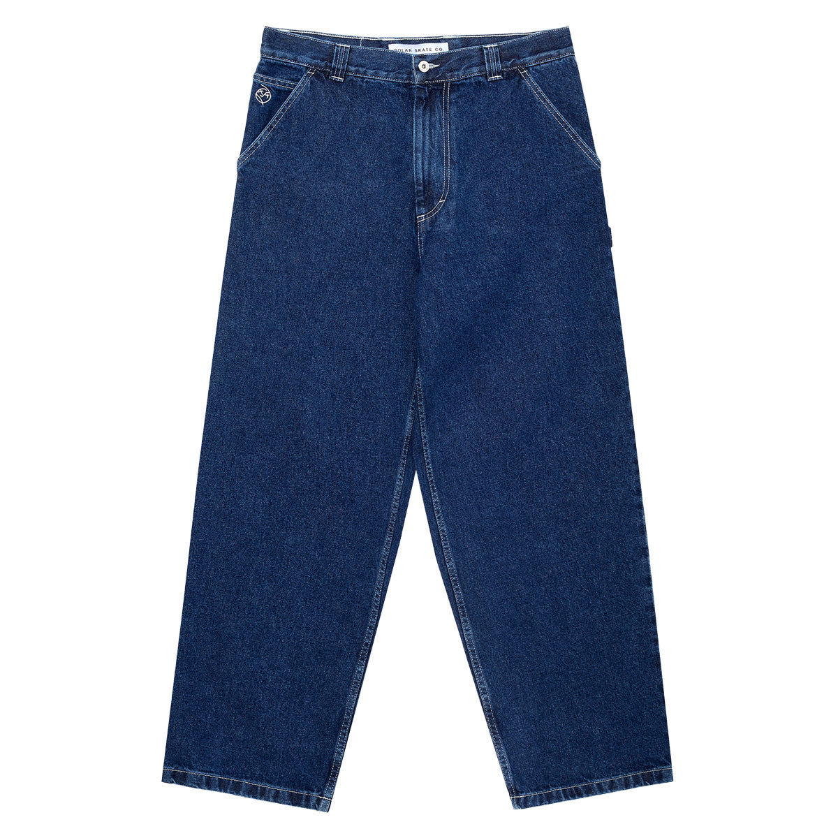 Polar Big Boy Work Pants - Dark Blue/White Stitching