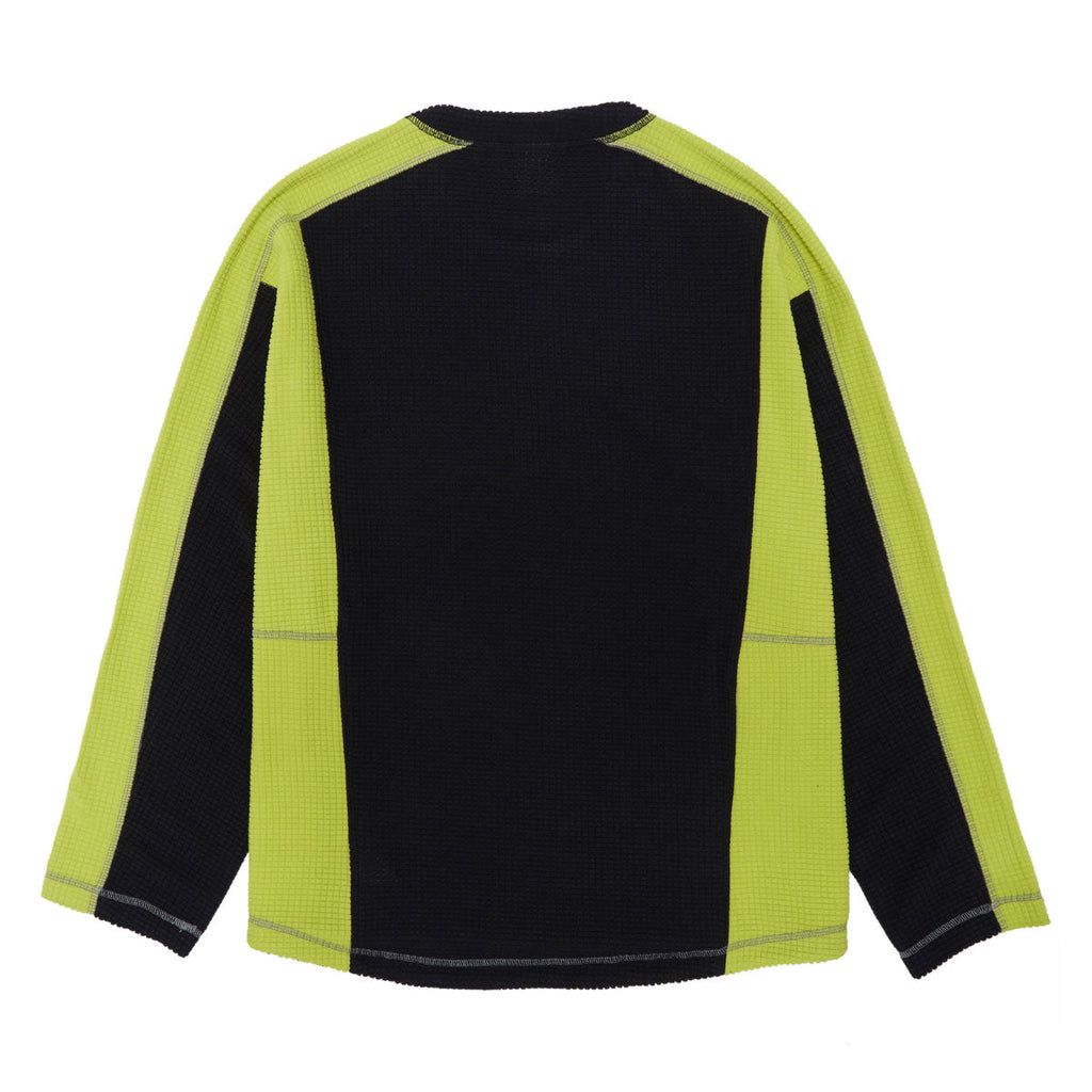 Polar Grid Fleece Sweater - Black/Chartreuse