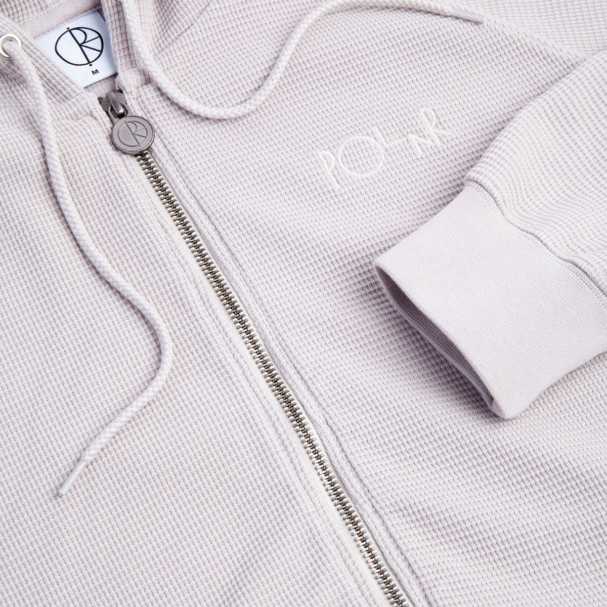 Polar Waffle Zip Hoodie - Pale Taupe