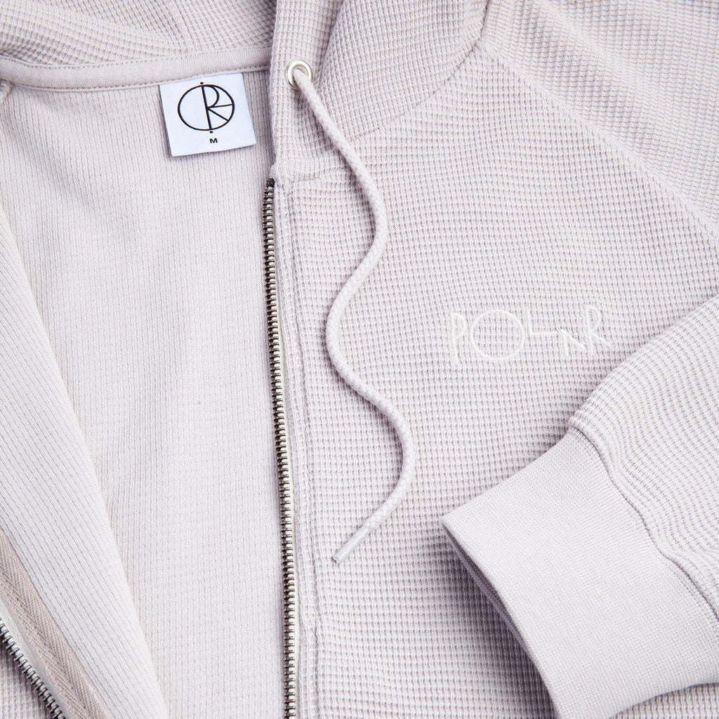 Polar Waffle Zip Hoodie - Pale Taupe