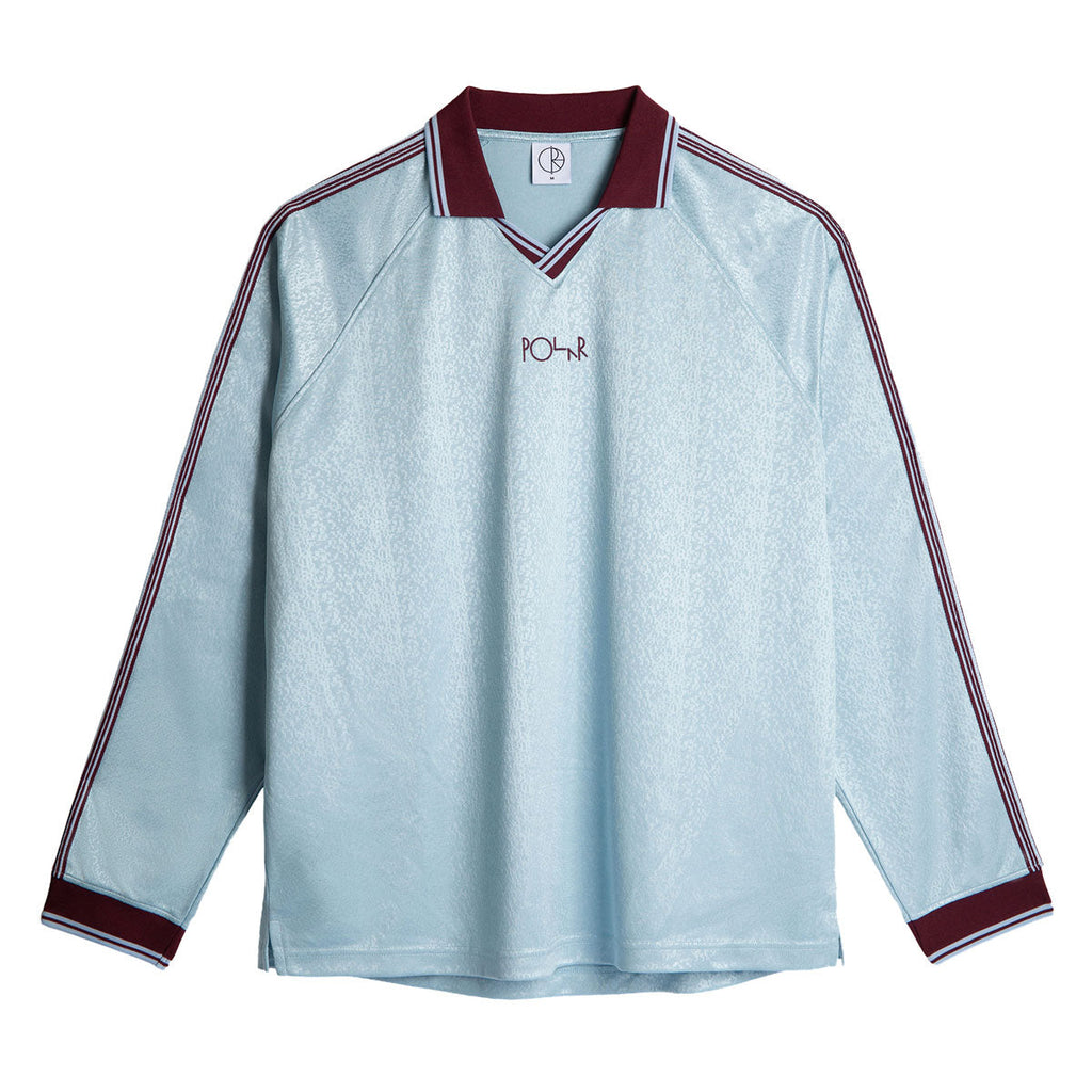 Polar Davie Long Sleeve Shirt - Sky Blue/Wine