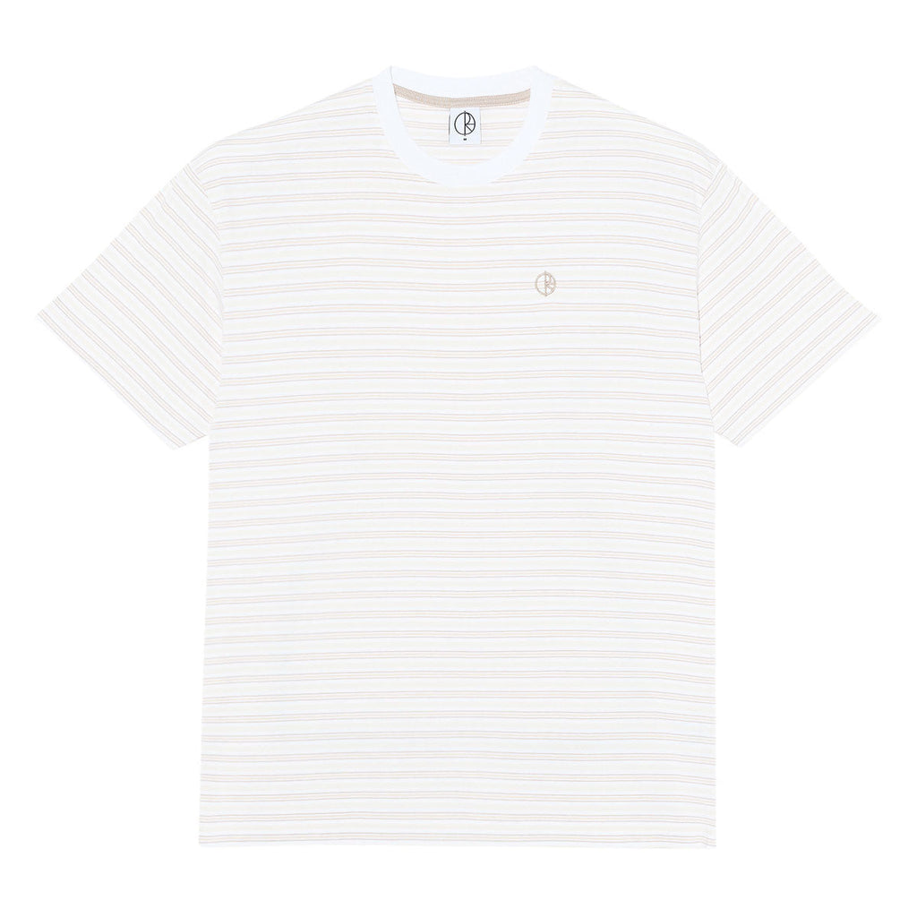 Polar Stripe T-Shirt - White/Taupe