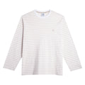 Polar Steve Stripe Long Sleeve T-Shirt - White/Taupe