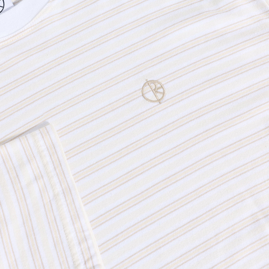 Polar Steve Stripe Long Sleeve T-Shirt - White/Taupe