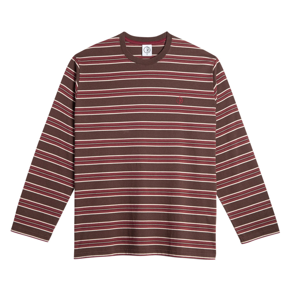 Polar Steve Stripe Long Sleeve T-Shirt - Brown/Red