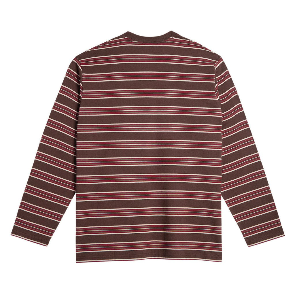 Polar Steve Stripe Long Sleeve T-Shirt - Brown/Red