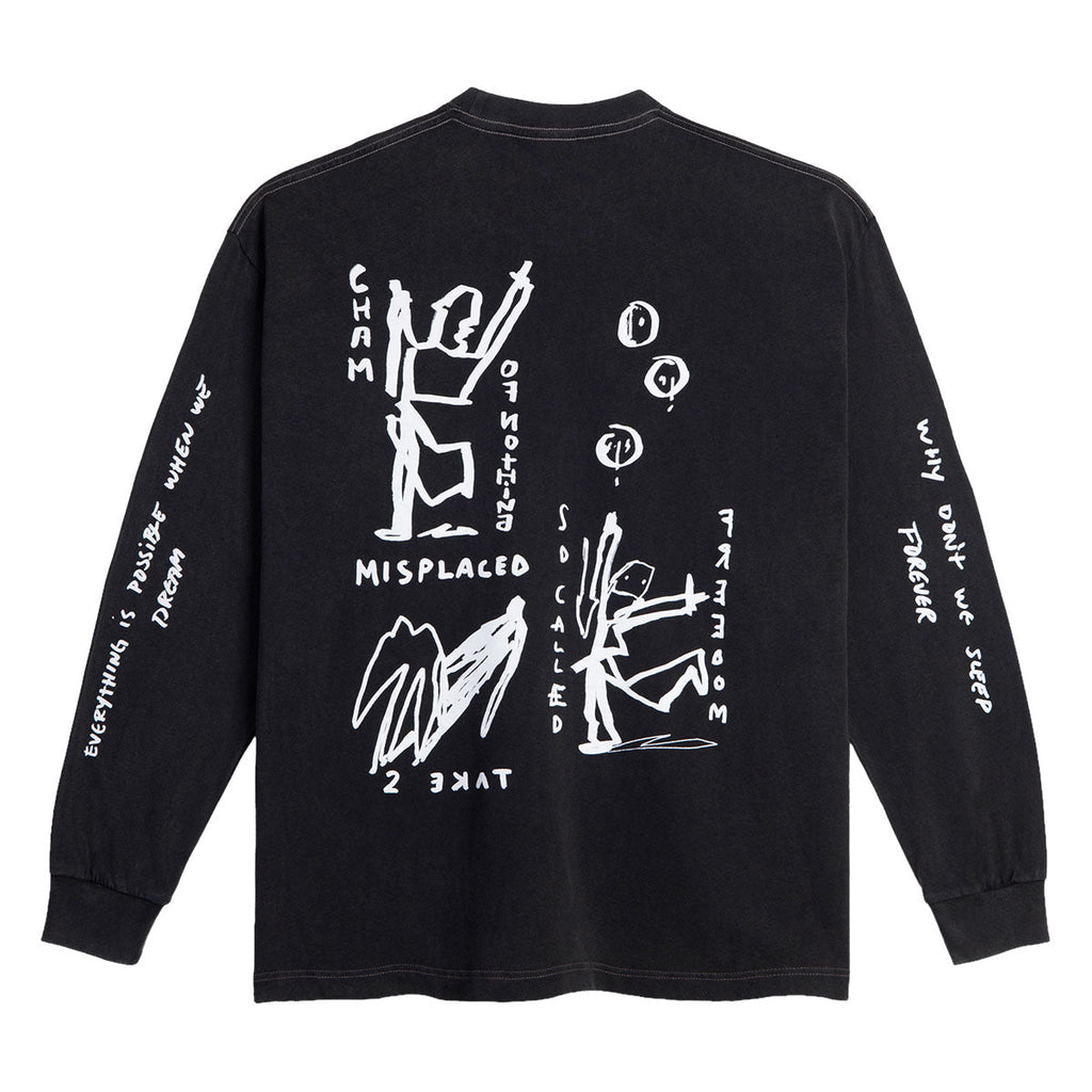 Polar On Repeat Long Sleeve T-Shirt - Silver Black