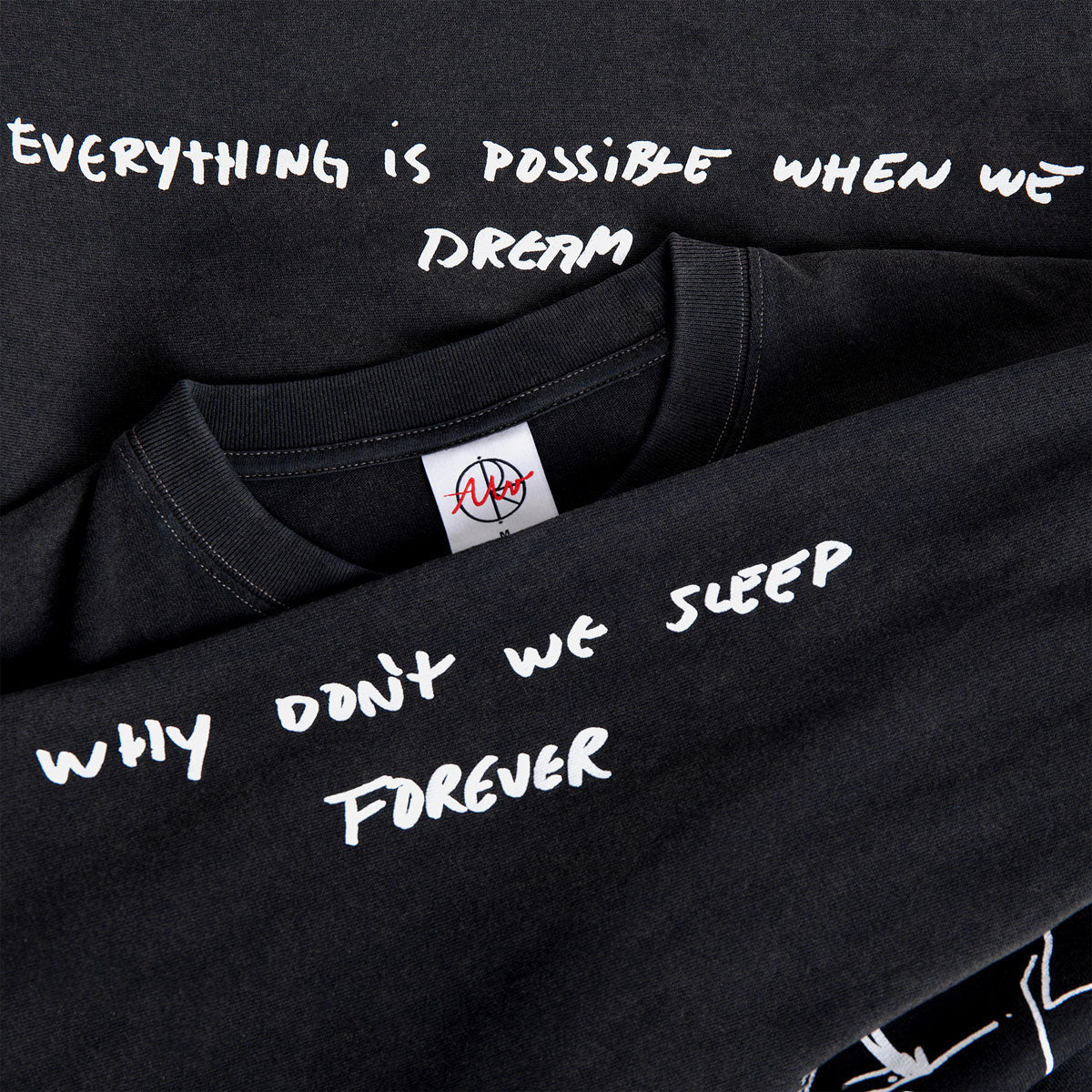 Polar On Repeat Long Sleeve T-Shirt - Silver Black