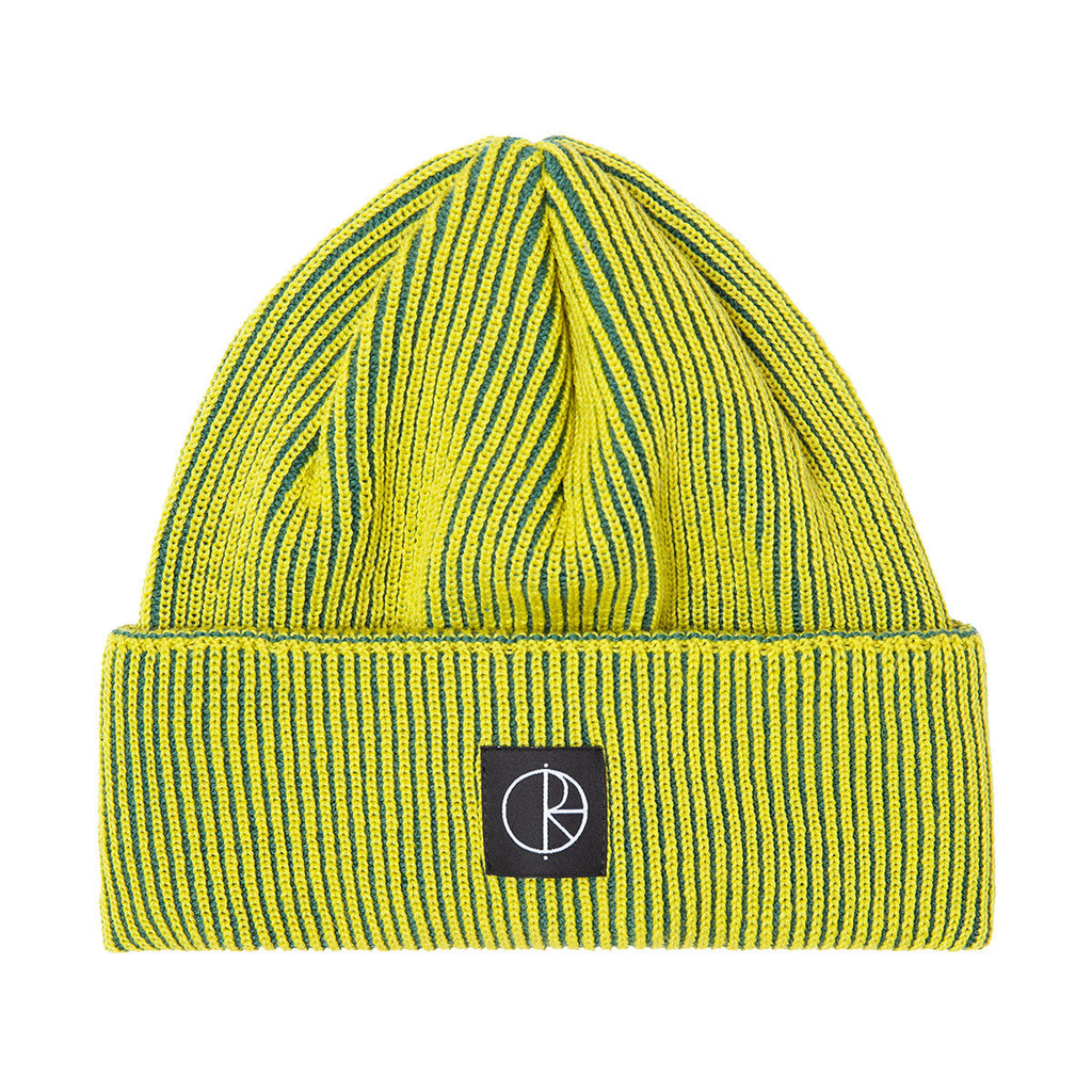 Polar Lines Merino Beanie - Chartreuse/Army Green