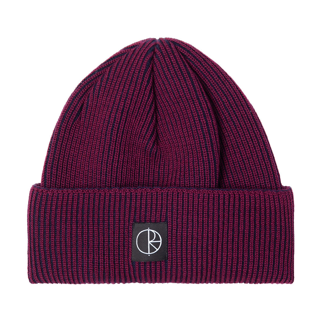 Polar Lines Merino Beanie - Wine/Navy