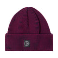Polar Lines Merino Beanie - Wine/Navy