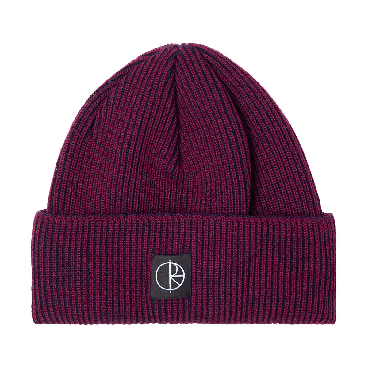 Polar Lines Merino Beanie - Wine/Navy