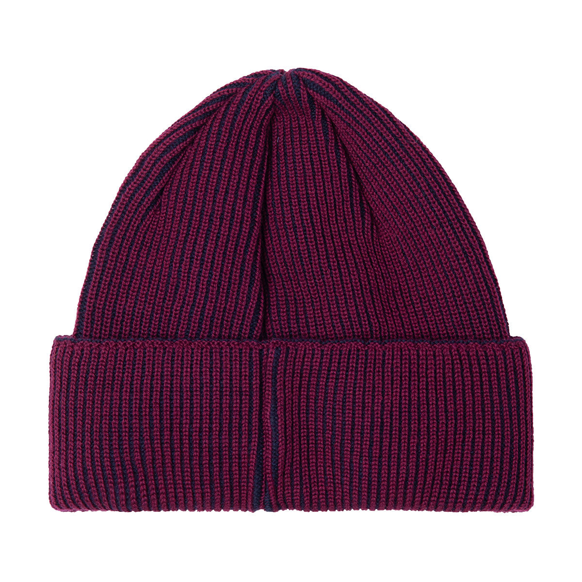 Polar Lines Merino Beanie - Wine/Navy