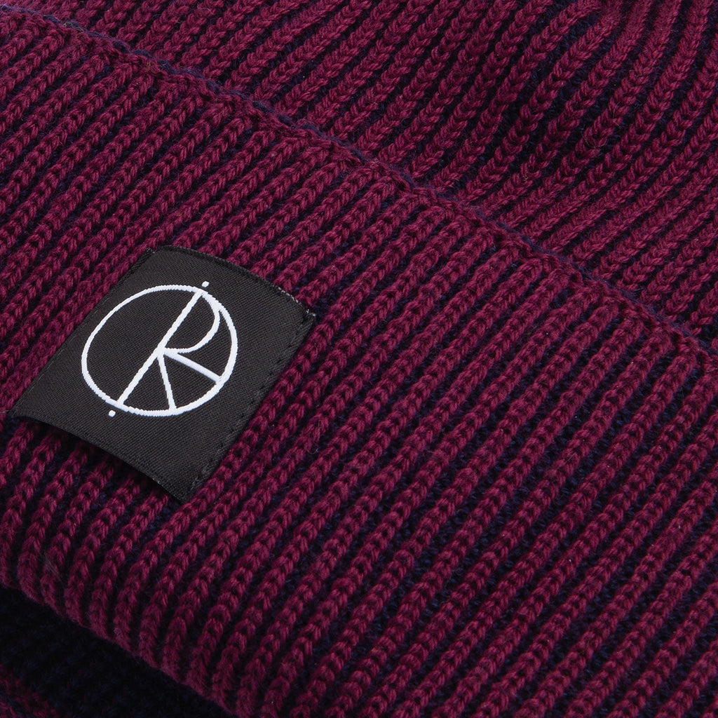 Polar Lines Merino Beanie - Wine/Navy