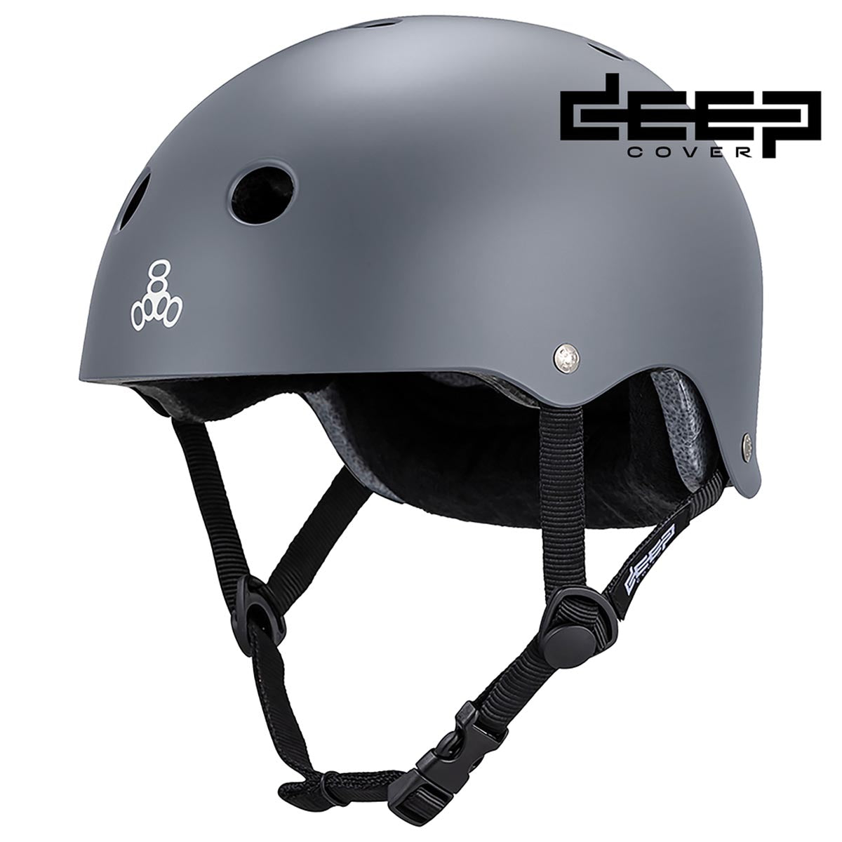 Triple Eight Deep Cover Helmet - Gray Matte