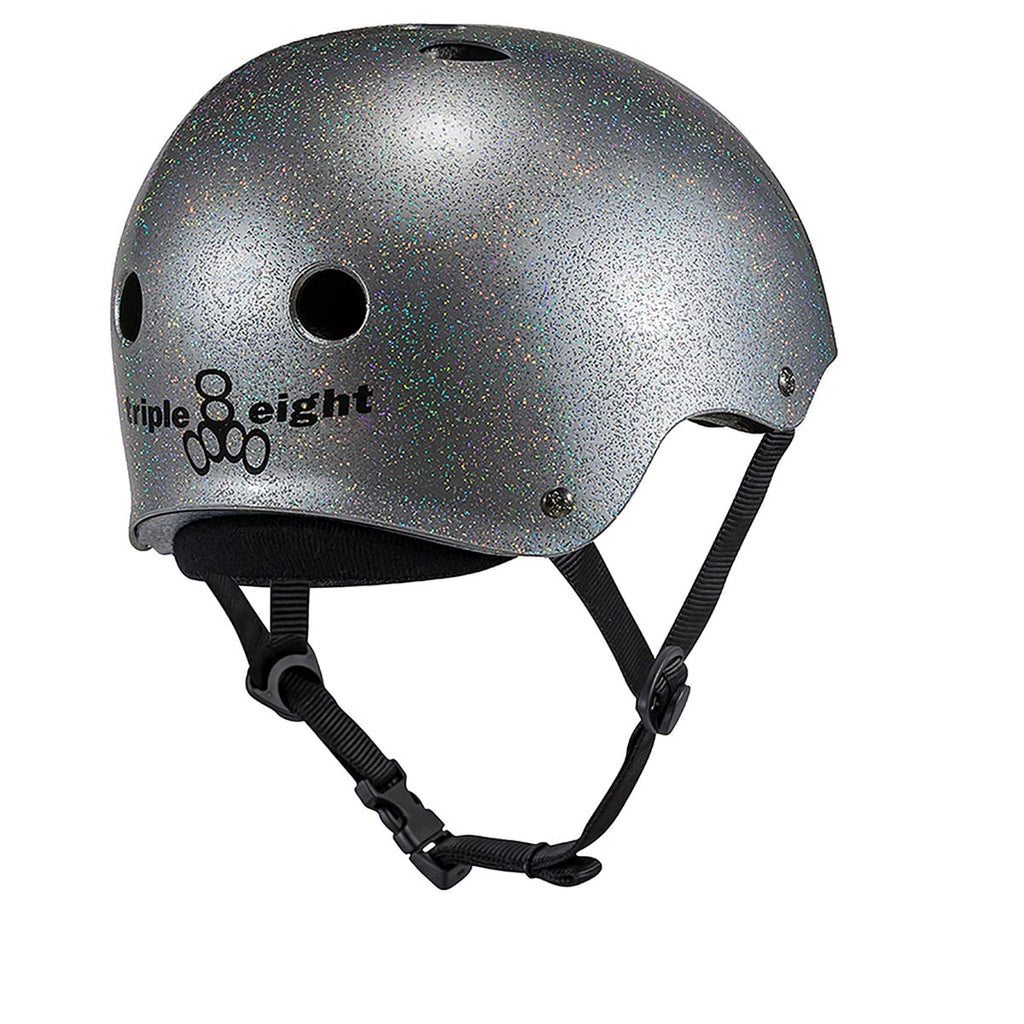 Triple Eight Deep Cover Helmet - Silver Glitter