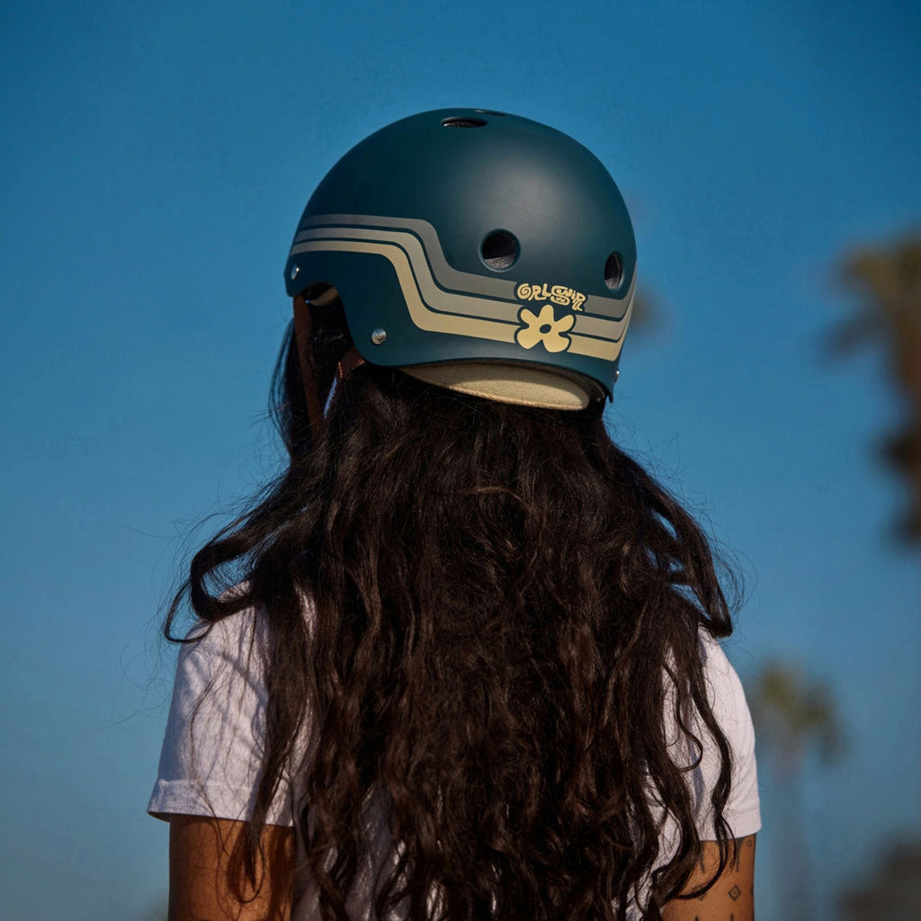 Triple Eight x GRLSWIRL Deep Cover Helmet - Retro Blue-Gray
