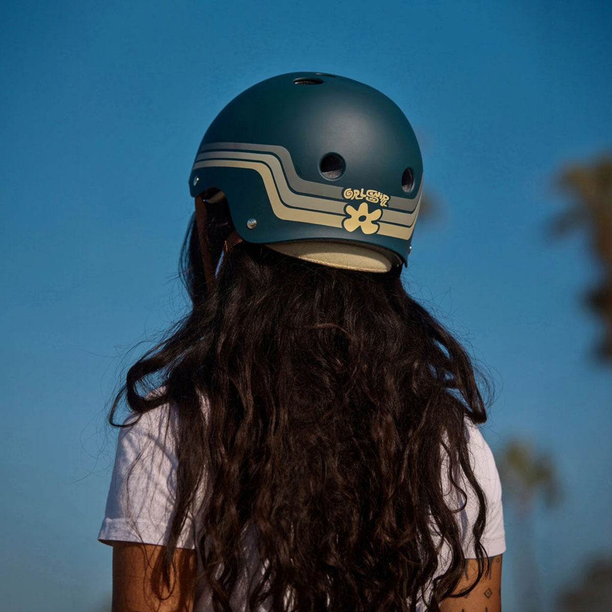 Triple Eight x GRLSWIRL Deep Cover Helmet - Retro Blue-Gray