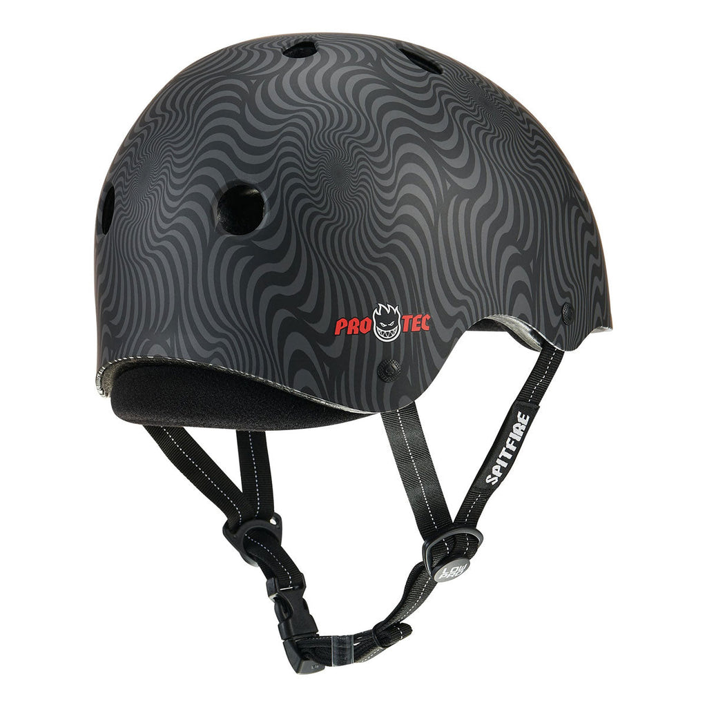 Pro-Tec x Spitfire Low Pro Helmet - Black Swirl