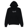 April Rhinestone Hoodie - Black