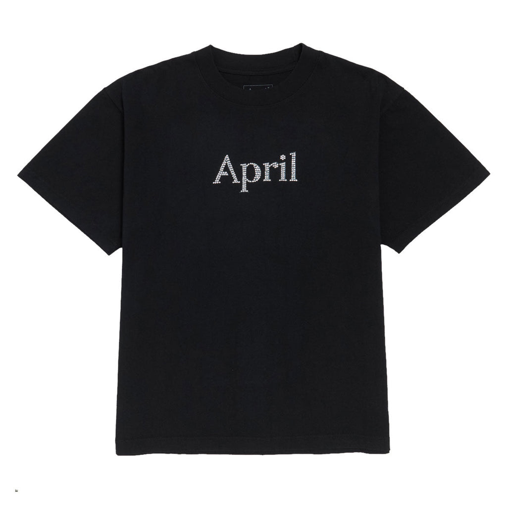 April Rhinestone T-Shirt - Black