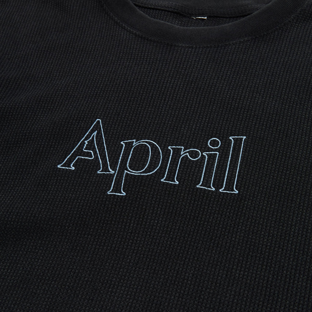 April Thermal Long Sleeve Embroidered Shirt - Black
