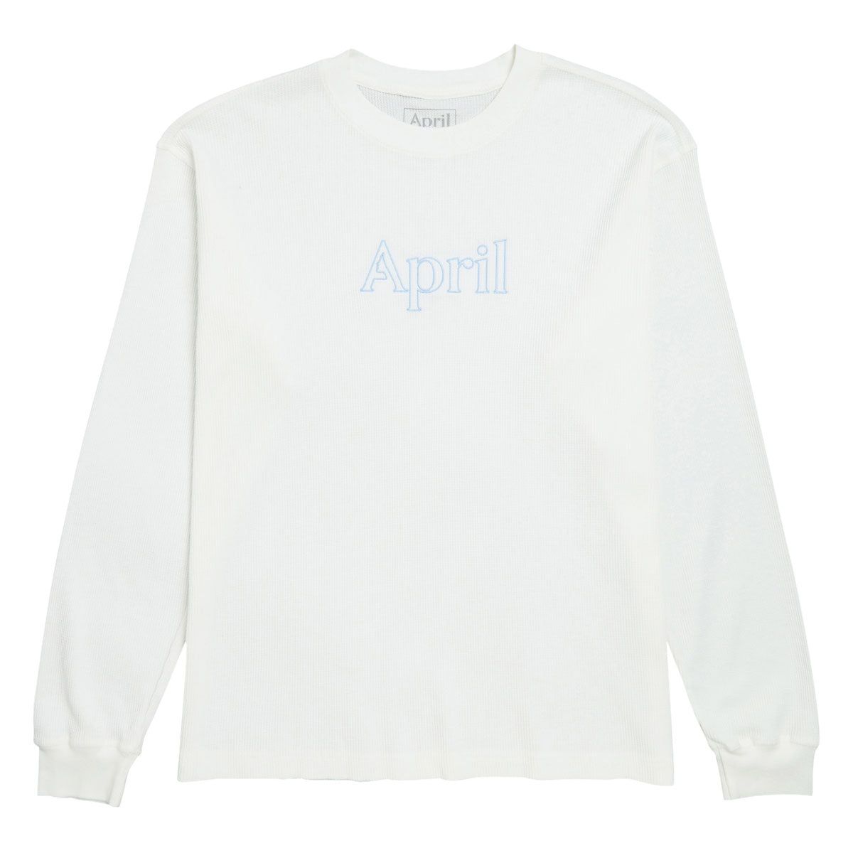 April Thermal Long Sleeve Embroidered Shirt - White