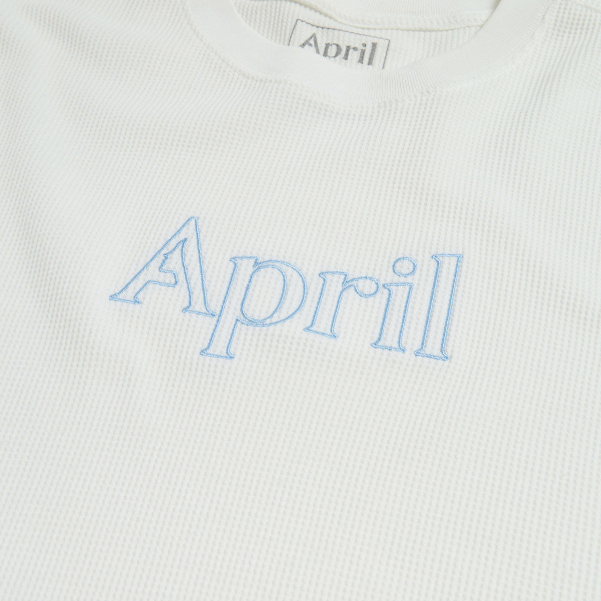 April Thermal Long Sleeve Embroidered Shirt - White