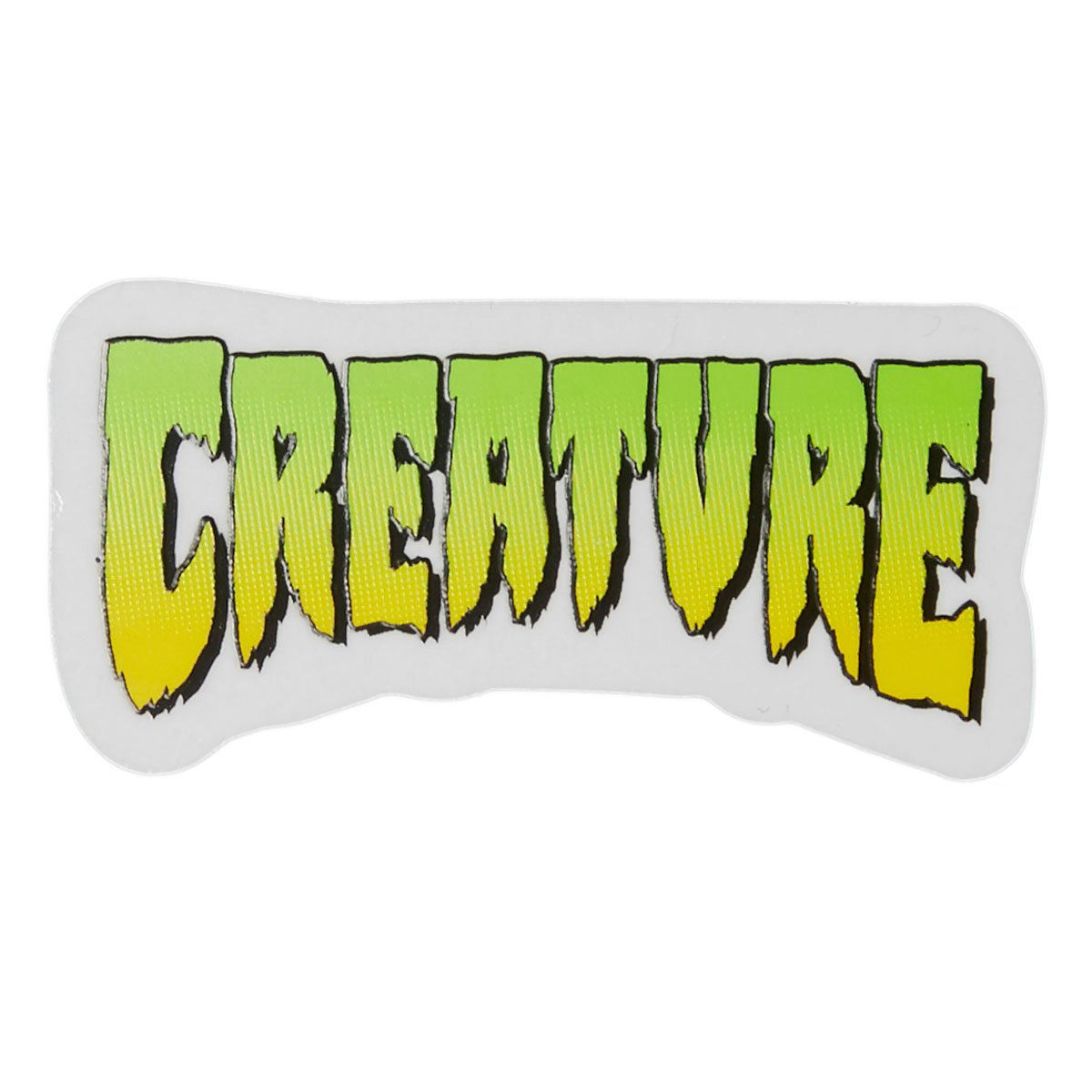 Creature Logo Clear 4" Sticker - Green