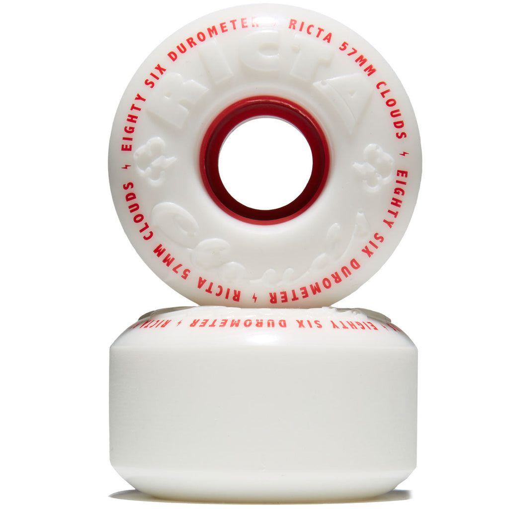 Ricta Clouds 86a Skateboard Wheels - Red - 57mm