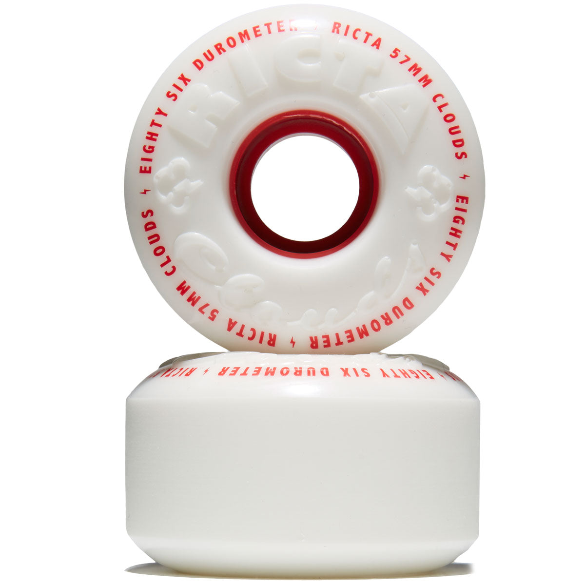 Ricta Clouds 86a Skateboard Wheels - Red - 57mm