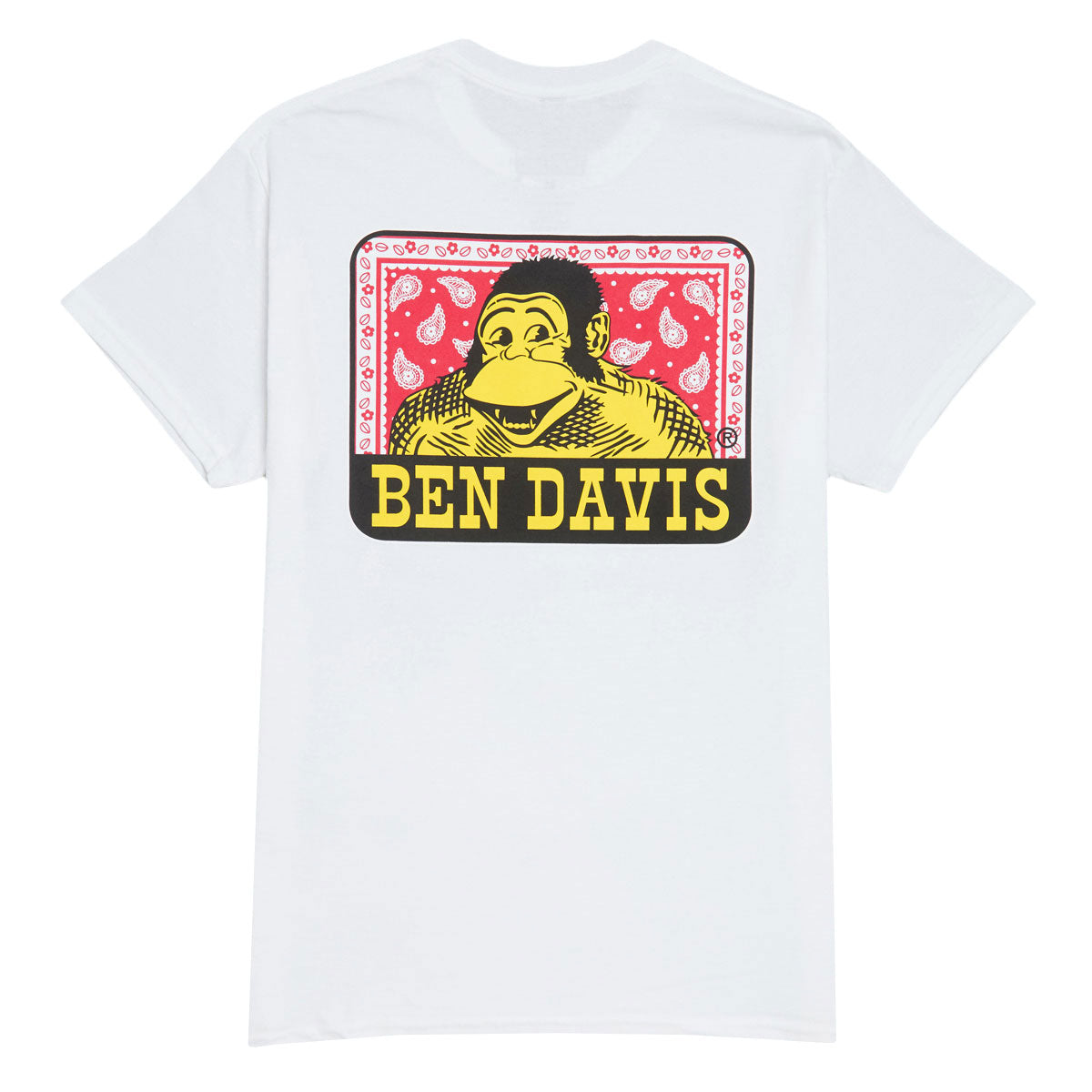 Ben Davis Paisley Logo T-Shirt - White