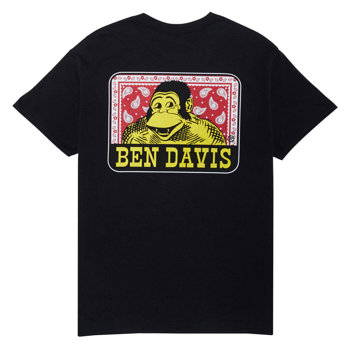 Ben Davis Paisley Logo T-Shirt - Black