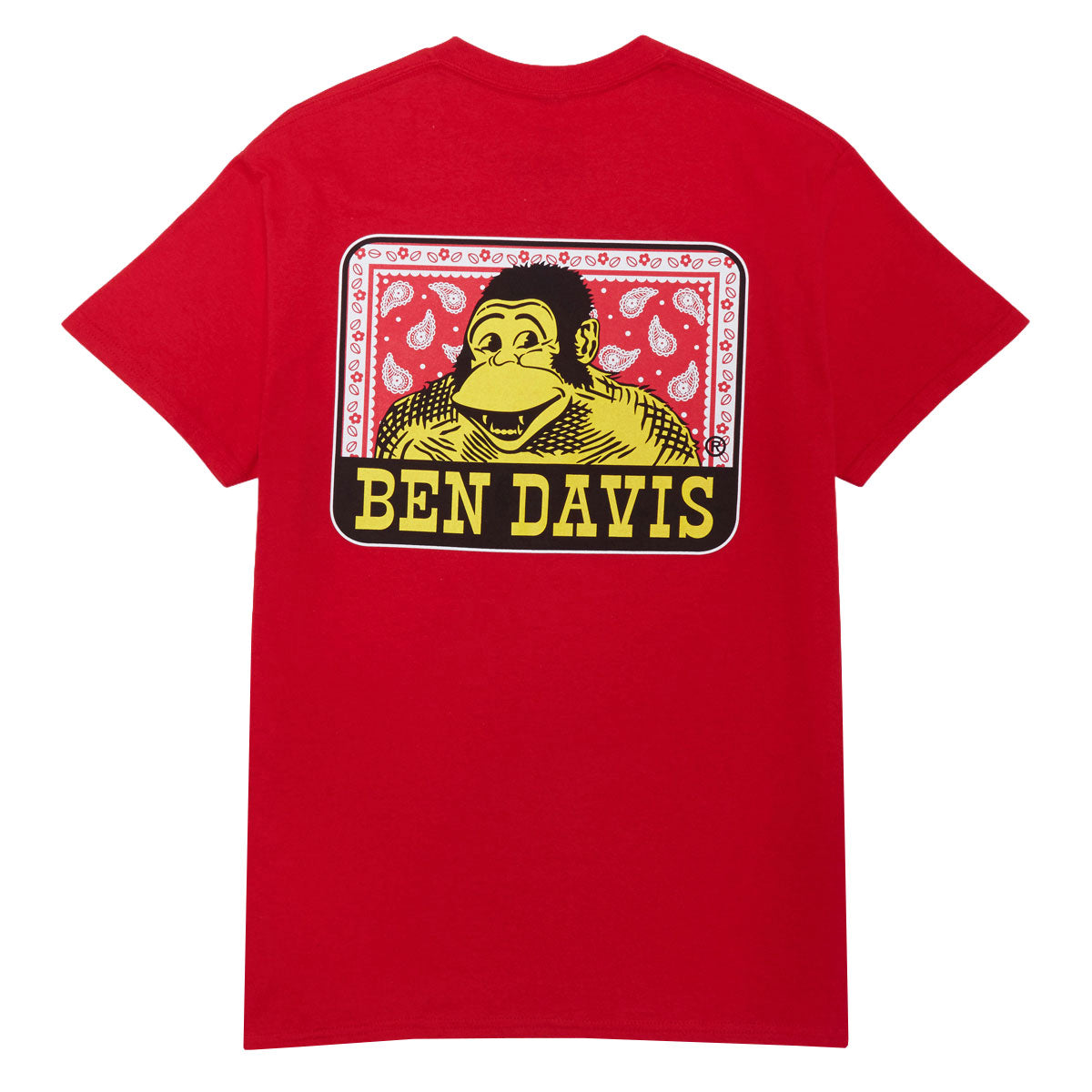 Ben Davis Paisley Logo T-Shirt - Red