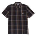 Ben Davis Short Sleeved Plaid 1/2 Zip Shirt - Brown