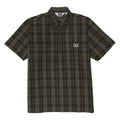Ben Davis Short Sleeved Plaid 1/2 Zip Shirt - Olive