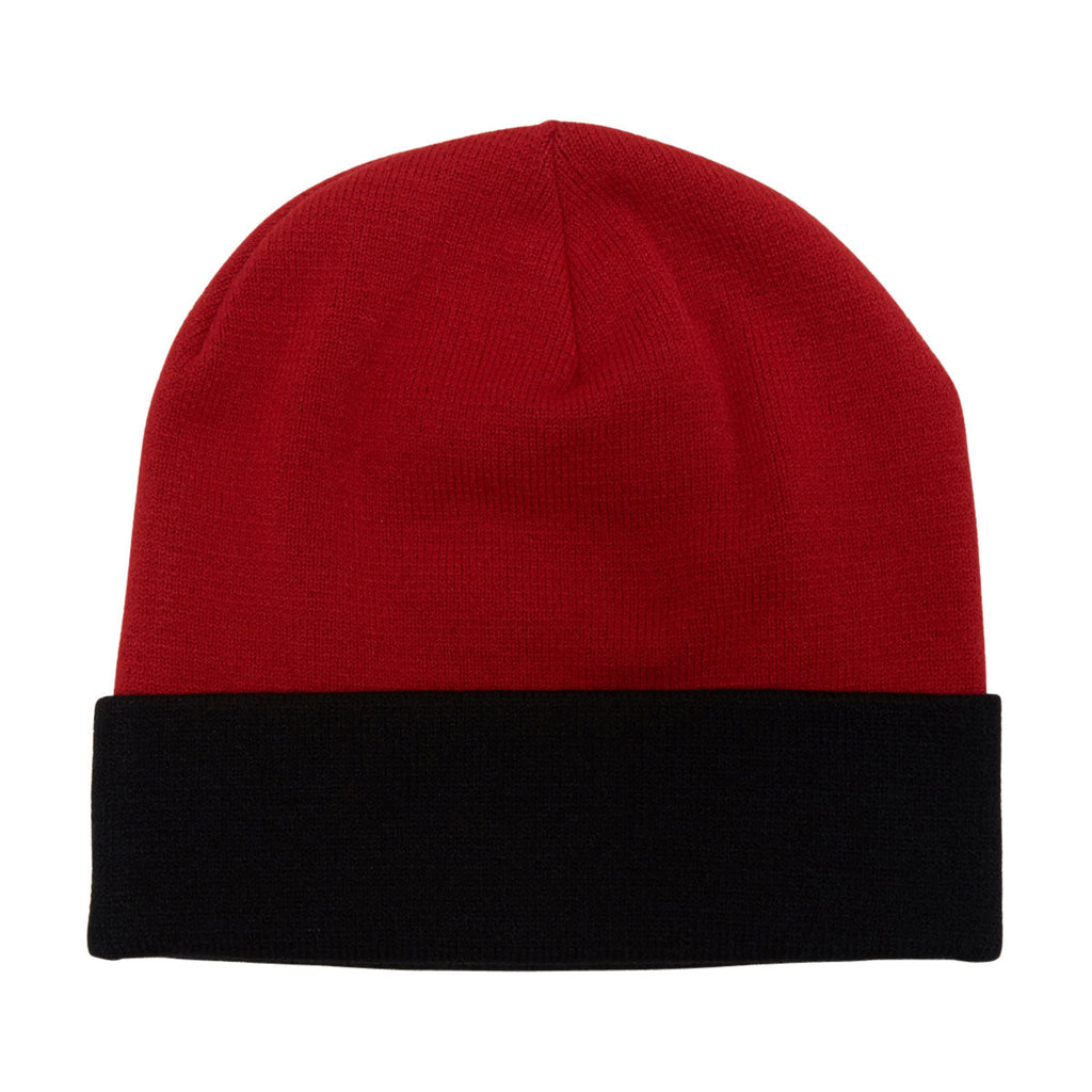 Ben Davis Knit Logo Beanie - Black/Red