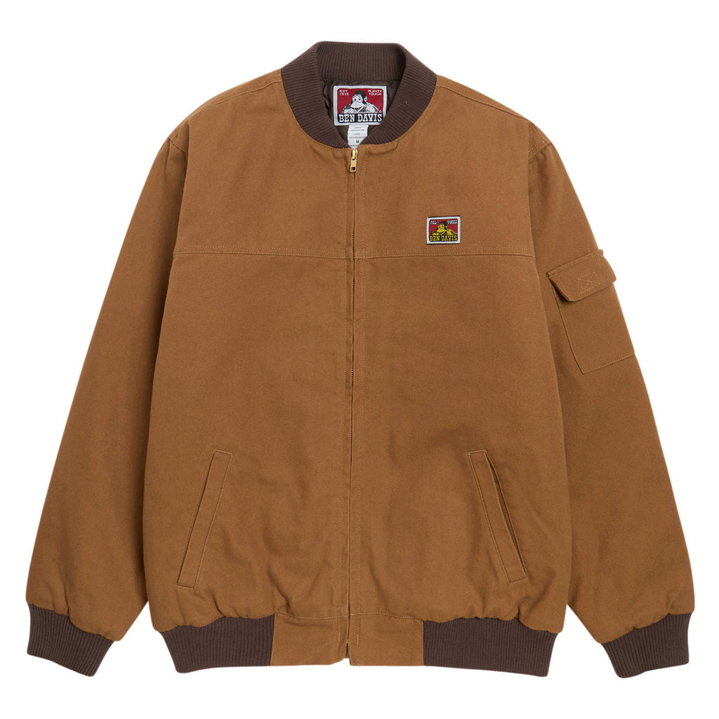 Ben Davis Canvas Bomber Jacket - Brown
