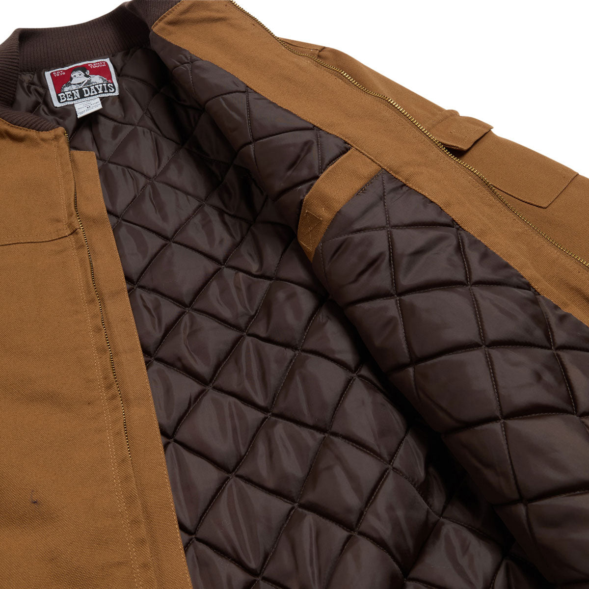 Ben Davis Canvas Bomber Jacket - Brown