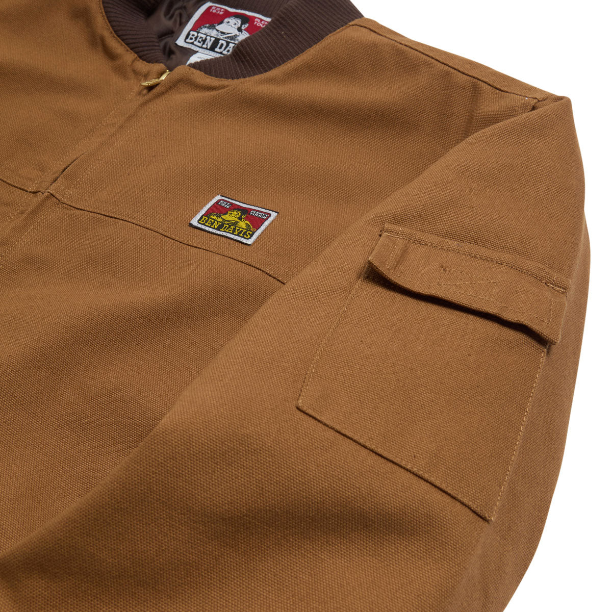 Ben Davis Canvas Bomber Jacket - Brown