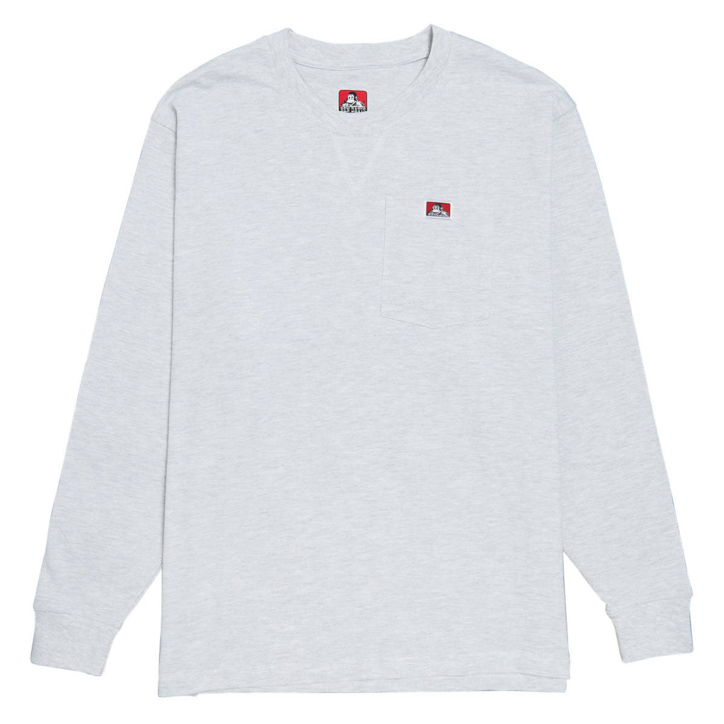 Ben Davis Heavy Duty Long Sleeve Pocket T-Shirt - Ash Grey